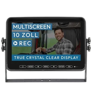 10" QUAD HD Rückfahrmonitor mit AV-IN für bis 4 Rückfahrkameras 12-24V Wohnmobil - Bild 1 von 6