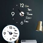 Creative DIY Large Wall Clock Water Resistant Suitable for Smooth Surfaces