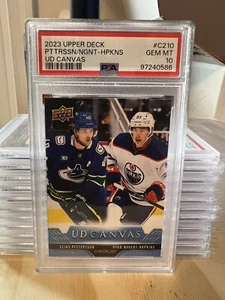Psa 10 POP 1! 2023-24 Upper Deck Series 2 - UD Canvas #C210 Ryan Nugent-Hopkins - Picture 1 of 2