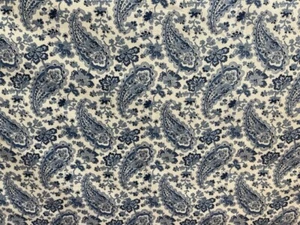 Multiuse fabric by the yard 54" wide Ralph Lauren home blue paisley - Picture 1 of 3