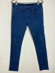 Wrangler Mens Jeans Size 32 Strangler Tapered Stretch Denim Zip Fly 5 Pockets - Picture 1 of 10
