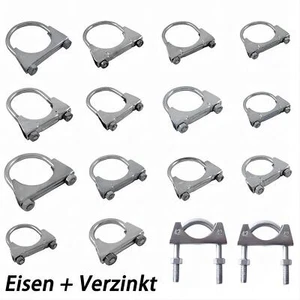 Abrazadera de barra M8 M10 M12 abrazadera de escape U Bolt Clamp ø 18 - 220 mm tubo superior - Imagen 1 de 47