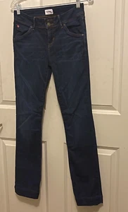 Hudson Jeans Beth Baby Stiefel geschnitten mittelhoch Größe 28 Denim Stretch blau dunkel gewaschen - Bild 1 von 11