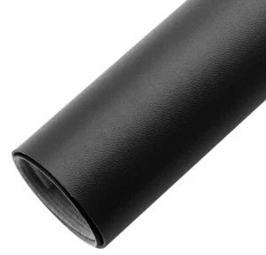 Black Sheepskin texture FAUX LEATHER ROLL 12" x 55" Buttery soft - Picture 1 of 1