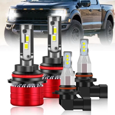 Combo de 4 faros LED alto/bajo + faros antiniebla para Ford F 150 1999-2003 6000K Foto 1 de 4