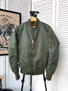 Alpha Industries MA 1 Intermediate Khaki Bomber Jacket - Picture 1 of 19