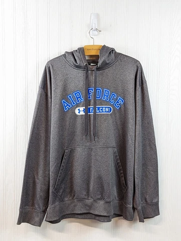 Under Armour Mens Hooded Sweatshirt Gray Air Force Falcons Size XL Hoodie Cover