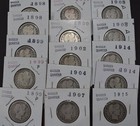 SILVER BARBER QUARTERS,  FULL RIMS CLEAR DATES   SALE IS PER COIN