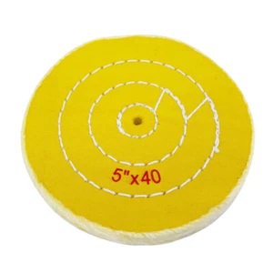 Jewelers Buff Yellow Treated Polishing Buffing Wheel 5" Jewelry Buffer 40 Ply - Picture 1 of 2