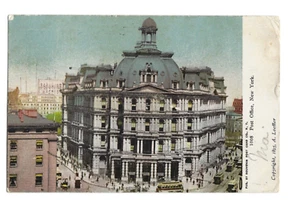 Antique Postcard New York Post Office Building Undivided Posted 1905 A. Loeffler - Picture 1 of 2