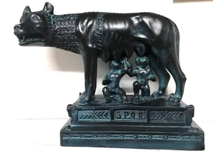 Statuetta Lupa Romana Romolo Remo Decorativa Statuette Statuina Roma Antica - Foto 1 di 11