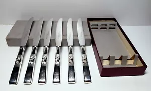 Set of 6 Morning Star Community Plate Dessert Cutlery Super Stainless Sheffield - Picture 1 of 8
