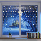 Beleuchtete Weihnacht Lichterkette Fensterdeko Sternenvorhang 90 LED warm weiß
