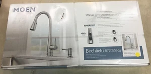 MOEN 87205SRS RUBINETTO DA CUCINA SPRUZZATORE AD ARCO ALTO 1 MANIGLIA - Foto 1 di 1