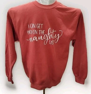 Gildan Med. Sweatshirt in Rosa mit "I Can Get You On The Naughty List" (#98) - Bild 1 von 3