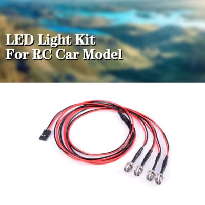 Rot & weiß Scheinwerfer Licht 3mm für Traxxas Tamiya Axial Scx10 D90 RC Auto - Bild 1 von 4