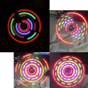 Flexible USB Colorful Mini Flash Fan Light Gooseneck for Home Office PC Notebook - Picture 1 of 5