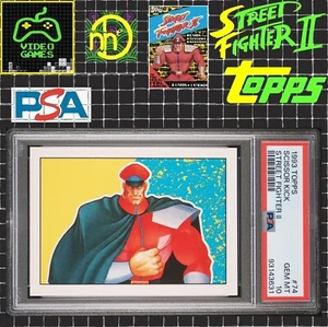 1993 Topps Street Fighter II - #74 M. Bison / Scissor Kick PSA 10 GEM MINT POP 4 - Picture 1 of 4