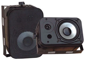 Pair New Pyle PDWR40B 5.25" Indoor/Outdoor Waterproof Speakers Black - Picture 1 of 1