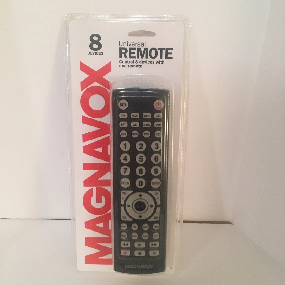 Magnavox Universal Remote Control 8 Devices NEW TV DVR VCR DVD Players - Image 1 of 4