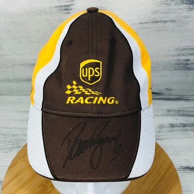 Gorra de carreras David Ragan UPS para hombre correa ajustable gorra trasera autógrafo Nascar #6 Foto 1 de 4