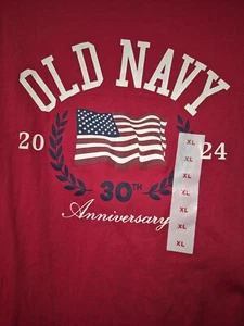 Camiseta Mujer Old Navy XL 30 Aniversario 2024 Roja Nueva - Imagen 1 de 4