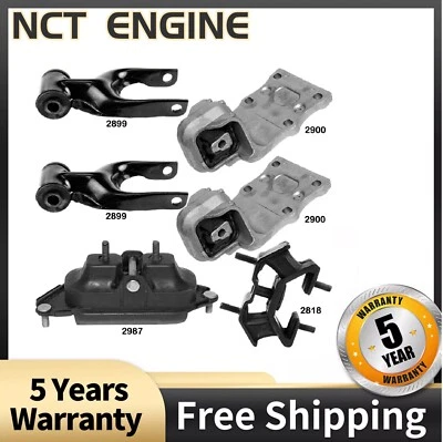 Montaje de motor, puntal de par y soportes de transmisión 6 piezas para Pontiac Aztek 05-01 3,4 L Foto 1 de 4