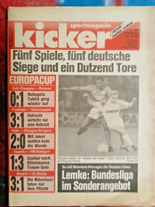 kicker sportmagazin 87/1988: Europacup: 5 Spiele, 5 Siege, ein Dutzend Tore - Bild 1 von 1