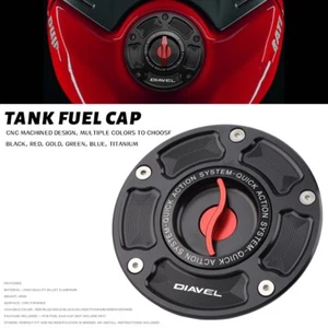 Keyless Filler Petrol Gas Tank Cap for Ducati Diavel V4 XDIAVEL S PANIGALE V2 V4 - Picture 1 of 10