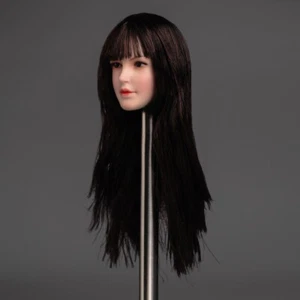 1/6 Asian Woman Head Sculpt Carved Model Toy SDH011B Fit 12in Soldier Figure Toy - Picture 1 of 11