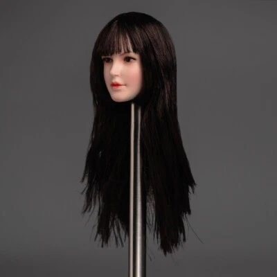 1/6 Asian Woman Head Sculpt Carved Model Toy SDH011B Fit 12in Soldier Figure Toy - Image 1 of 4