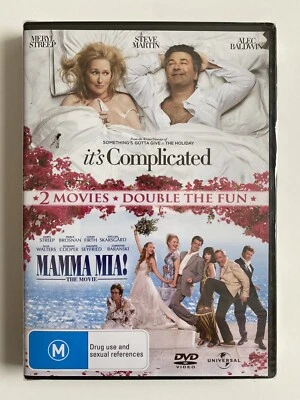It's Complicated + Mamma Mia (2 Disc DVD) Region 4 Meryl Streep New & Sealed! - Image 1 of 2