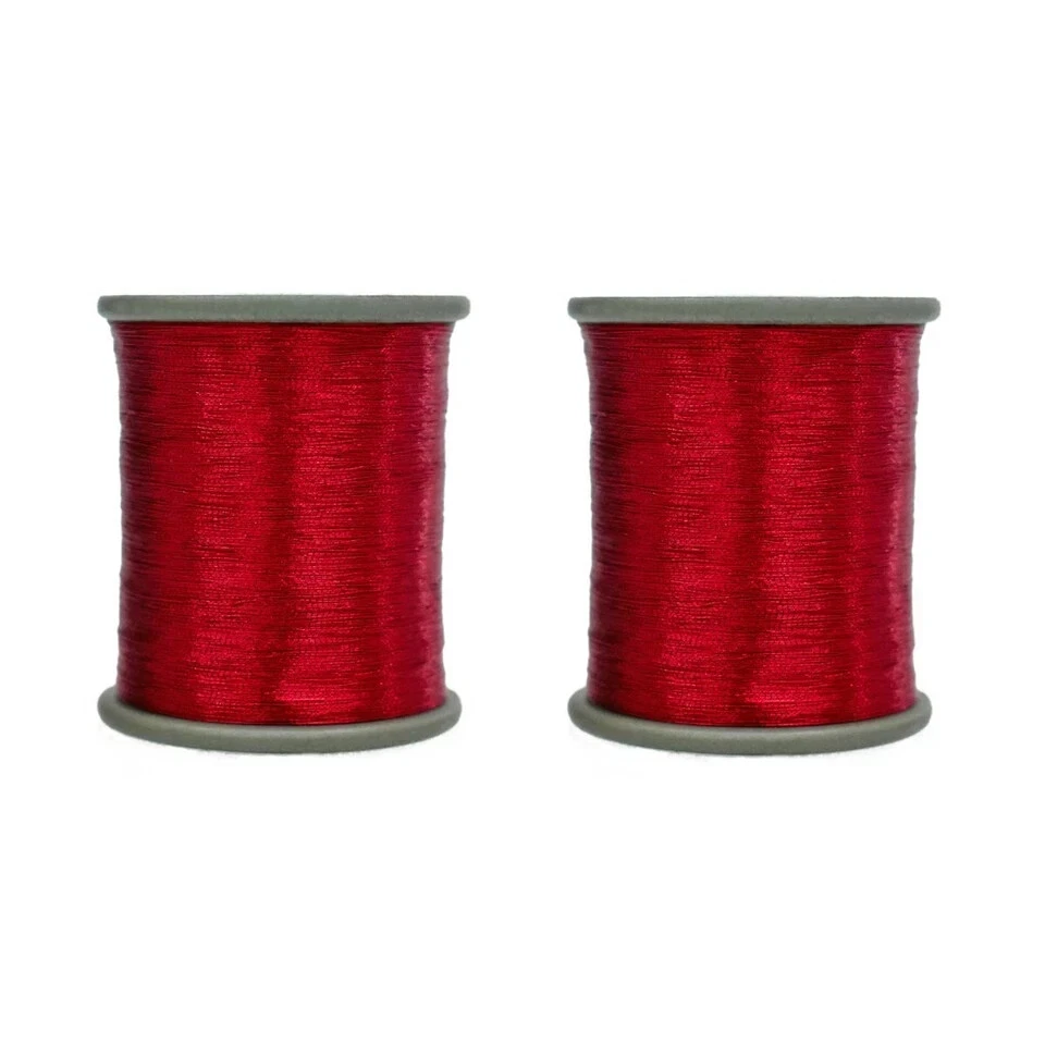 Metallic Zari Thread For Embroidery Sewing & Jewelry Making 0.1 MM Pack of 2 - Image 1 of 1