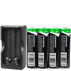 Cargador de batería recargable 4 piezas de 3,7 V 3000 mAh para linterna faro - Imagen 1 de 2