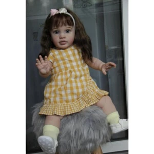 Muñeca Acabada Ya Pintada de 26 pulgadas Niña Renacida Niña Pequeña Enorme Bebé Real - Imagen 1 de 6