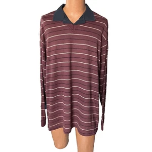 Dockers Premium Herren Gr. XL weinrot gestreift 2 in 1 Baumwolle Kragen Pullover - Bild 1 von 7