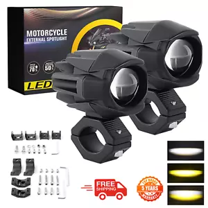 2X 3"inch LED Driving Work Light Fog Spot Pod offroad SUV UTV Truck White/Yellow - Picture 1 of 16