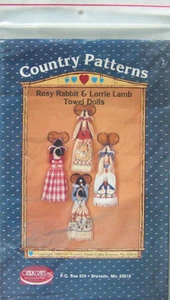 Patrones de muñeca toalla "ROSY RABBIT & LORRIE LAMB" de Ozark Crafts #413 - ¡Nuevo! - Imagen 1 de 3