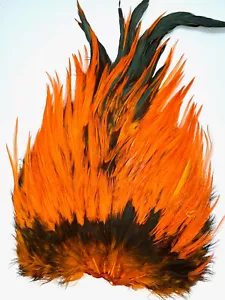 Silla de montar de gallo naranja flytying hackle seco, pesca con mosca - Imagen 1 de 1