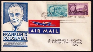 US 1946 F. D. Roosevelt (932-3) . First Day Cover . Anderson Cachet - Picture 1 of 1