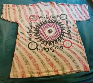 True Vintage 1991 Alice In Chains Center Cut XL Band T-Shirt All Over Print !!!! - Picture 1 of 15