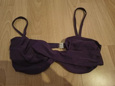 Bikini Oberteil Lila mit Bügel abnehmbare Träger Größe ca. 75 B o. 80 C - Bild 1 von 4