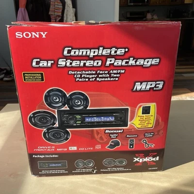 🚘 SONY Xplod CXS-GT07HP Paquete estéreo para automóvil Reproductor de MP3 AM/FM facial desmontable NUEVO Foto 1 de 4