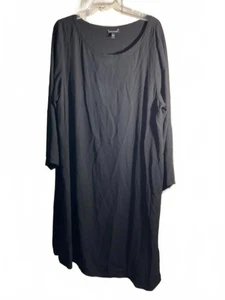 Eileen Fisher Tunika-Kleid Seide schwarz Langarm - XL - Bild 1 von 10