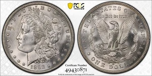 1892 O Morgan Silver Dollar PCGS MS-63 - Bild 1 von 1