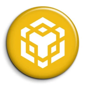 BNB Binance - Badge Epingle 38mm Button Pin - Foto 1 di 5