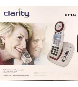 Clarity Amplified Teléfono Inalámbrico XLC3.4+ Inalámbrico Hogar Teléfono Audífono Ancianos - Imagen 1 de 4