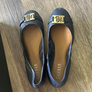 Ralph Lauren Betty Navy Scrunch Ballet Flats Shoes 9.5 B - Picture 1 of 8