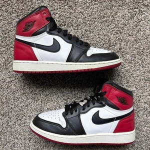Nike Air Jordan 1 Black Toe Size 6 Youth (Size 7.5 Women's) - Picture 1 of 7