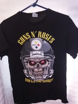 Camiseta usada para adultos Pittsburgh Steelers/Pistola/Rosa talla M color negro Foto 1 de 4